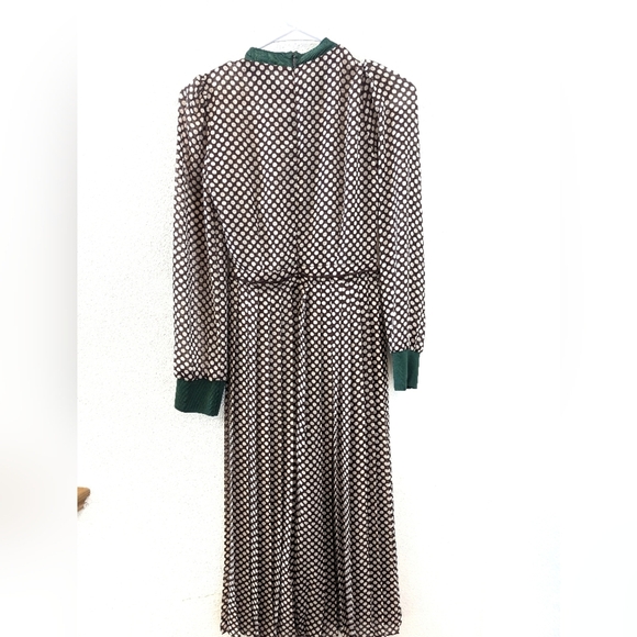 Lk Bennett Fashion Marianne Dress 2 Midi Pleated Polka Dot Modest A Line - Picture 2 of 7